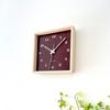 KATOMOKU Muku Square Clock Wood Maple Wall Clock with Continuous Second Hand km-144HM (Quartz Clock)