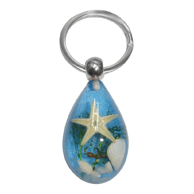 Unique Starfish Resin Charm Keychains Fashion Backpack Bag Charm Jewelry