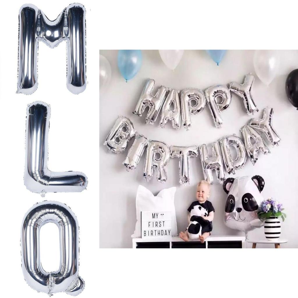 Large 40 Inch Silver Letter Balloons Foil Helium Air Balloons Perfect For Celebrations And Special Events