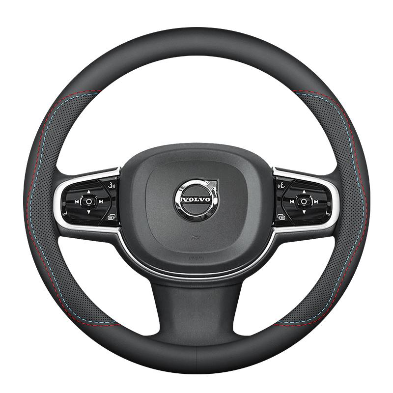 Car Leather Steering Wheel Cover for Volvo XC90 S90 XC60 V90 V60 B4 B5 B6 T4 T5 T6 T8 D4 D5 2012 -2025 Auto Accessories