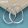 925 Sterling Silver Fashion Gift U-Shaped Pierced Earrings Wedding Jewelry
