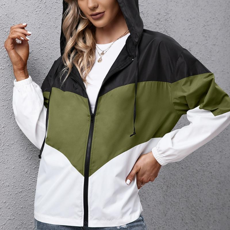 Giacca impermeabile con cappuccio giacca impermeabile tuta da alpinismo per sport all'aria aperta giacca antivento top da donna