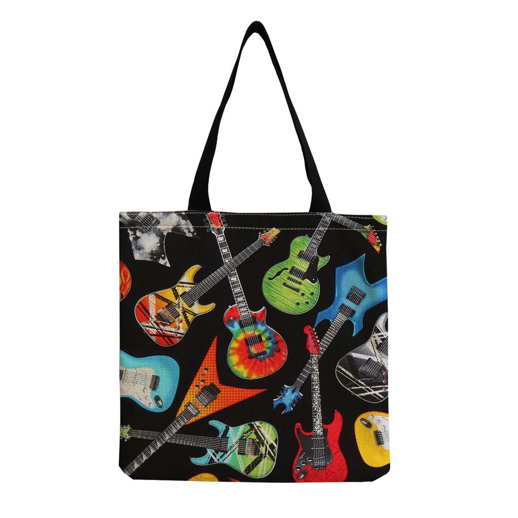 Sac Cabas Vintage en Lin pour Femme - Grande Capacité Sac à Bandoulière Imprimé Piano pour Usage Quotidien & Courses KTB