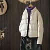 Retro Stand-up Collar Light Down Jacket Women's New White Duck Down Short Light Winter Copper Button Jacket