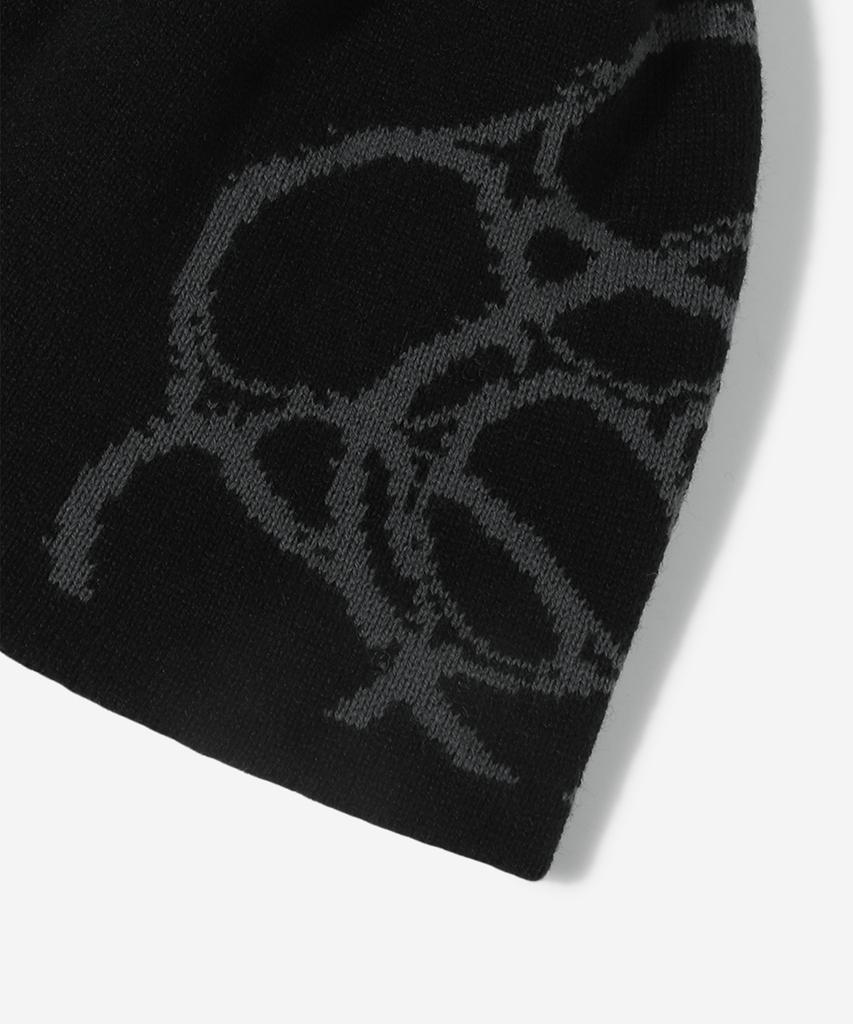 NODE LABS Dev:8 Graphic Knit Beanie_Black