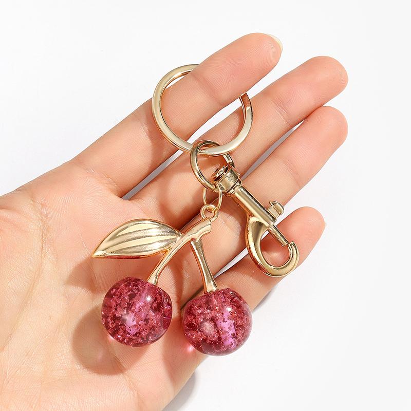 Cherry Fruit Keychain Pendant  Cherry Charm Pendant For Bag Women'S Handbag Shoulder Bags Keychain Attachment Parts