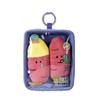 Cute Simulation Salmon Octopus Plush Keyring Soft Seafood Vegetable Bag Charm Unique Party Gift for Kids