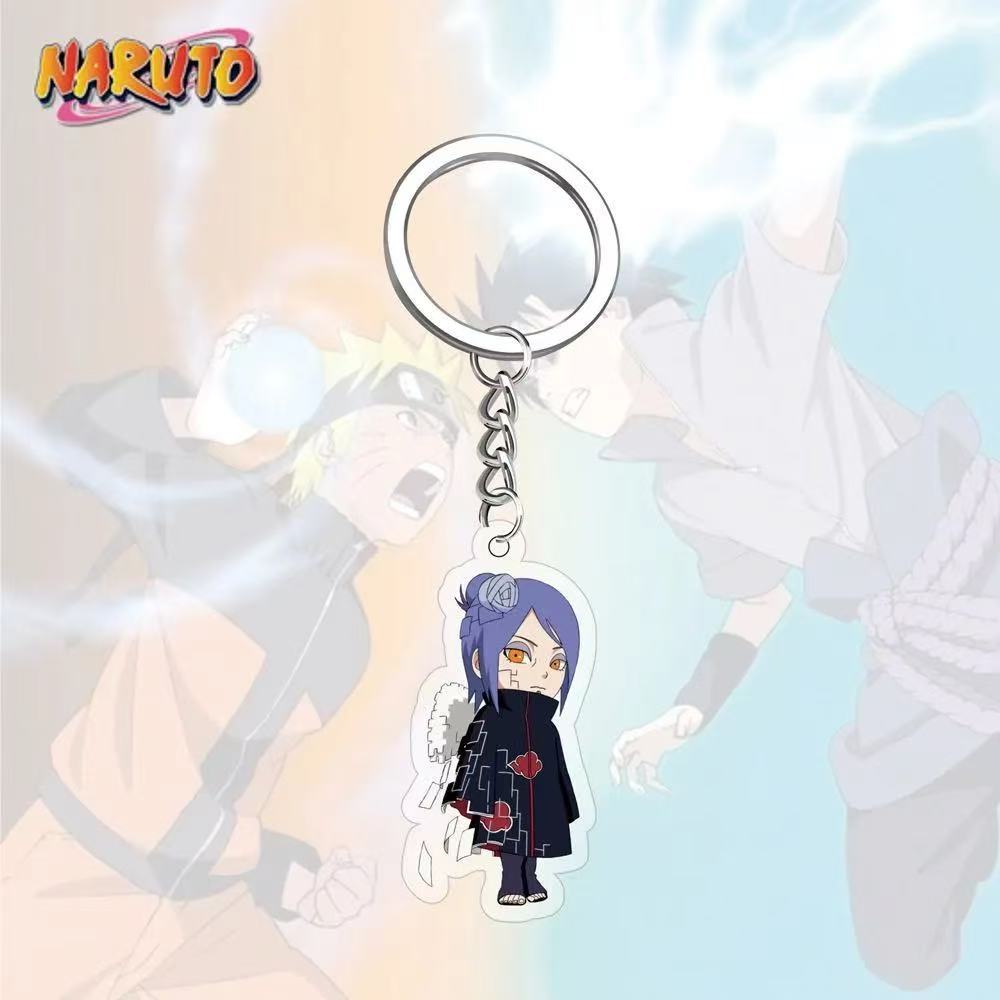 Llavero acrílico de Anime Naruto, accesorio, llavero de dibujos animados de Uzumaki Naruto