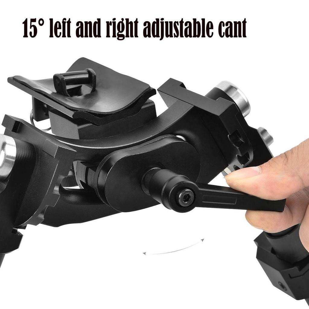 Tactical Carbon Fiber Swivel Bipod Adjustable for Long Range Hunting and Shooting