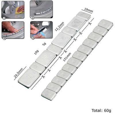 10 STKS 60g Wiel Balansblok Gewicht IJzer/ Wiel Band/ Balancer Voor Auto's Motoren