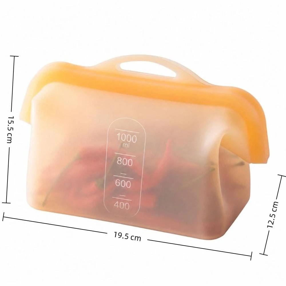 With Handle Fruit Storage Bags Leak-Proof Upright Freezer Bags Freezer Microwave Safe
