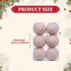 6Pcs Christmas Ball Ornaments Xmas Decor Christmas Tree Baubles for Engagement Party Supplies Anniversary Wedding Thanksgiving
