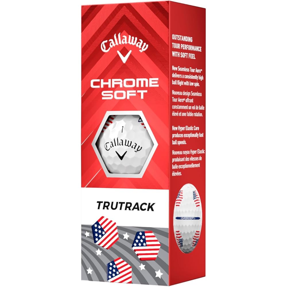 Callaway Chrome Soft Golf Balls 24 TruTrack USA 3-Piece Structure White