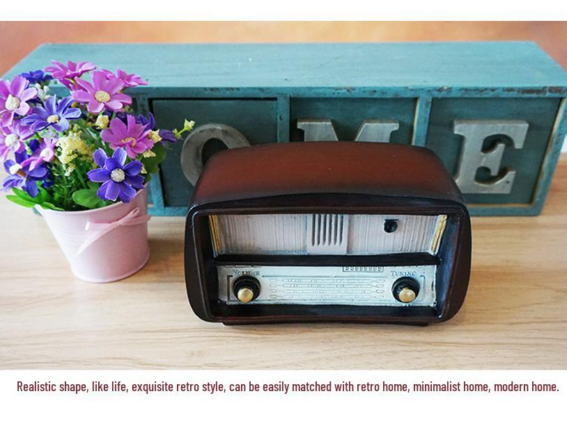 Vintage European Nostalgic Resin Radio Ornament – Retro Gift Craft