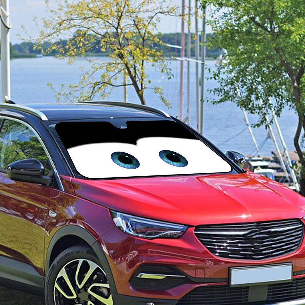 Cartoon Big Eyes Windshield Sun Shade Car Window Windscreen Cover Sun Shade Auto Sun Visor