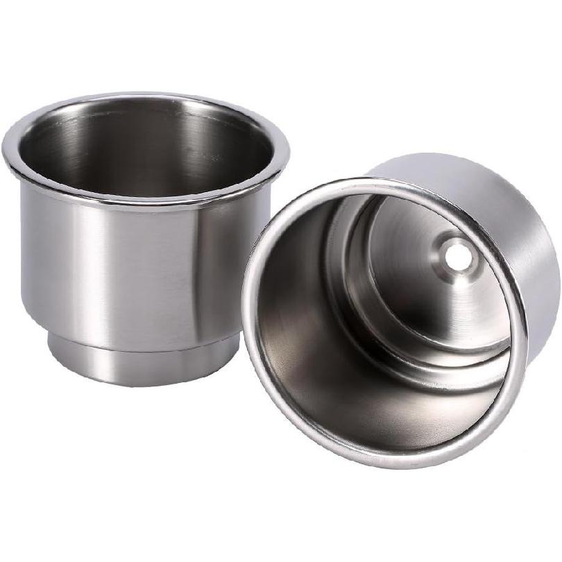 Stainless Steel Cup Drink Holder for Boat, Universal Drink Bottle Can Cup Holder Insert Marine for Marine Rv Boat Yacht Car Popular