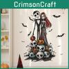 Halloween Ghost Bride Groom With Pumpkin Skeleton Wall Stickers For Decor Home