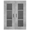 Highboard Concrete Grey 69.5x34x180 cm Engineered Wood