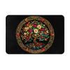 Tree of Life with Floral Fashionable Style Door Mat Machine Washable for Bathroom Bedroom Living Room Entrance