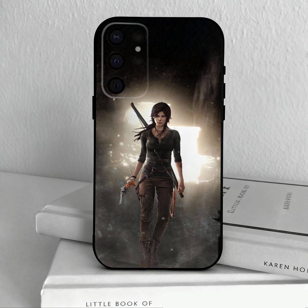 HOT T-Tomb Raider L-Lara Croft  Phone Case For Samsung S25,S24,S21,S22,S23,S30,Ultra,S20,Plus,Others Soft Black Case