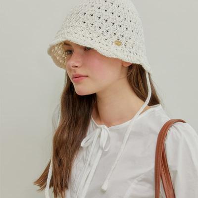 ANOETIC NET BUCKET HAT_IVORY