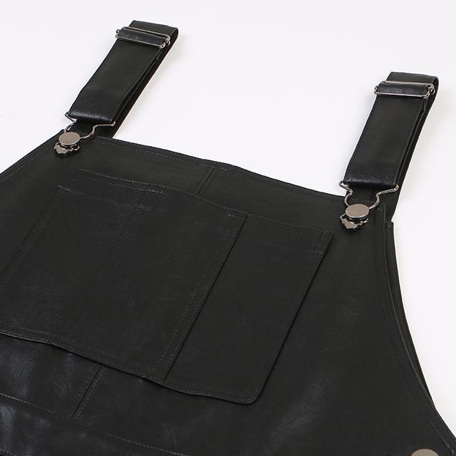 Rap Leather Mini Overalls Dress Aq4Loa61