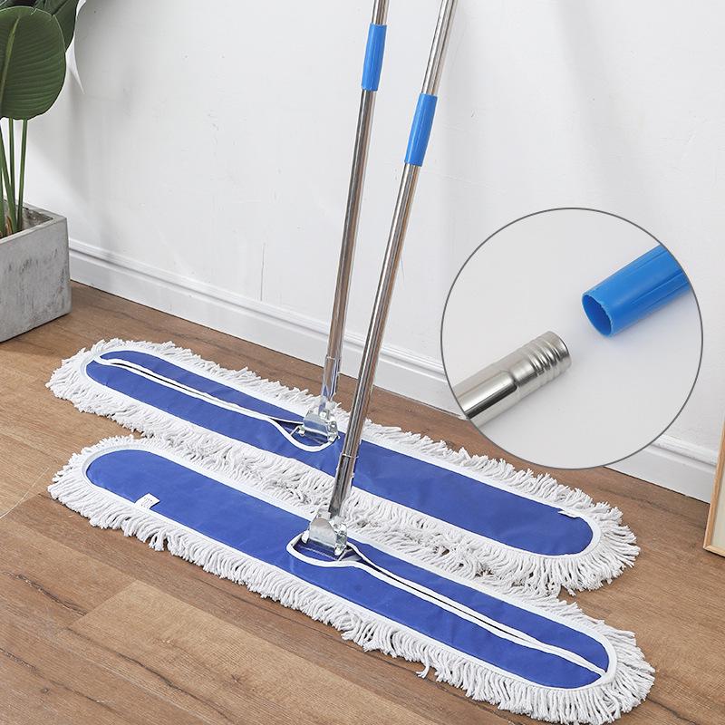 Rotating Cotton Thread Dust Mop for Home, Hotel & Homestay - Dual-Use for Dry & Wet Cleaning