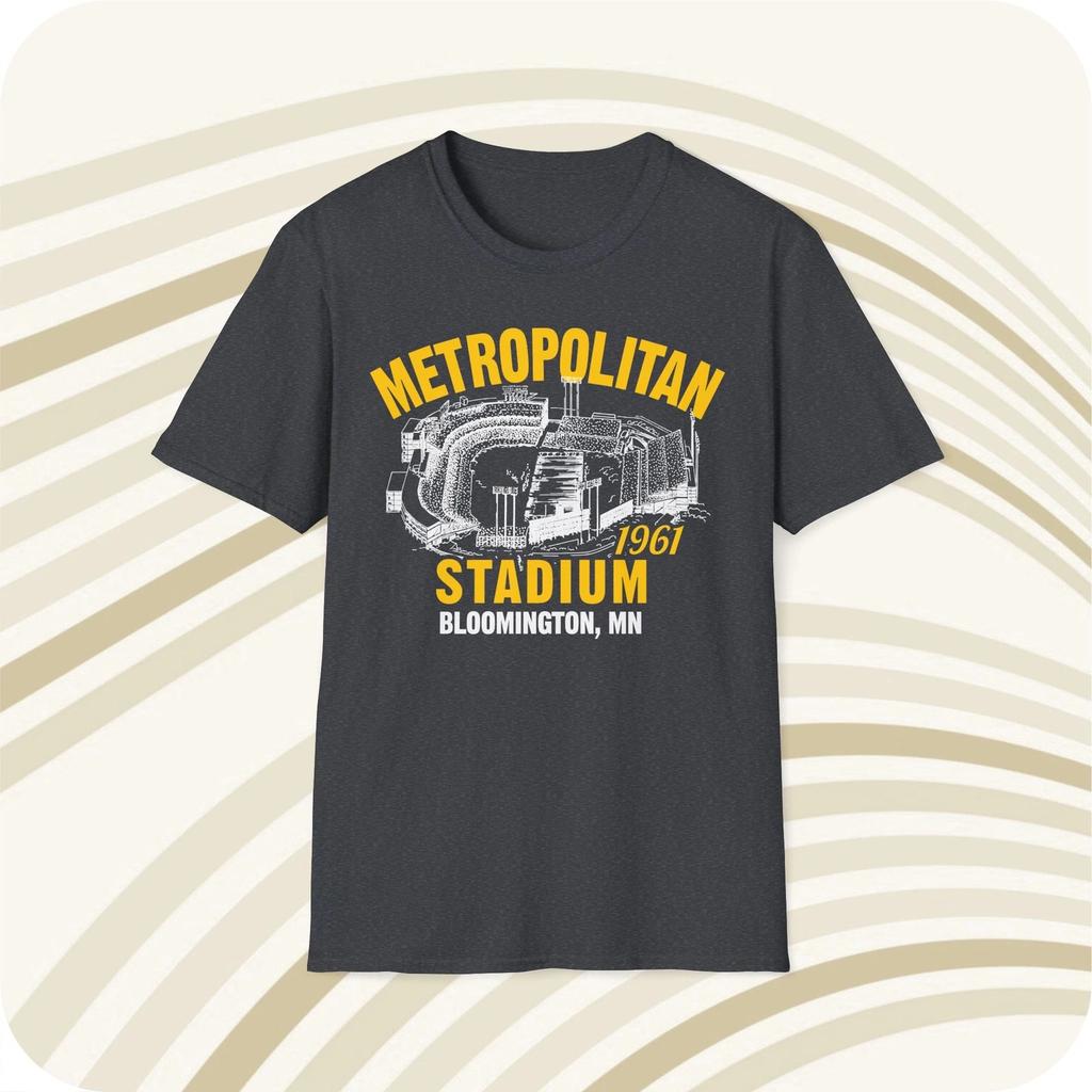 Metropolitan Stadium 1961 Classic Cut Football T shirt - Minnesota Vikings