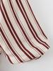 European & American Style Women's V-Neck Striped Midi Dress with Belt, Spring 2026 New Arrivals.