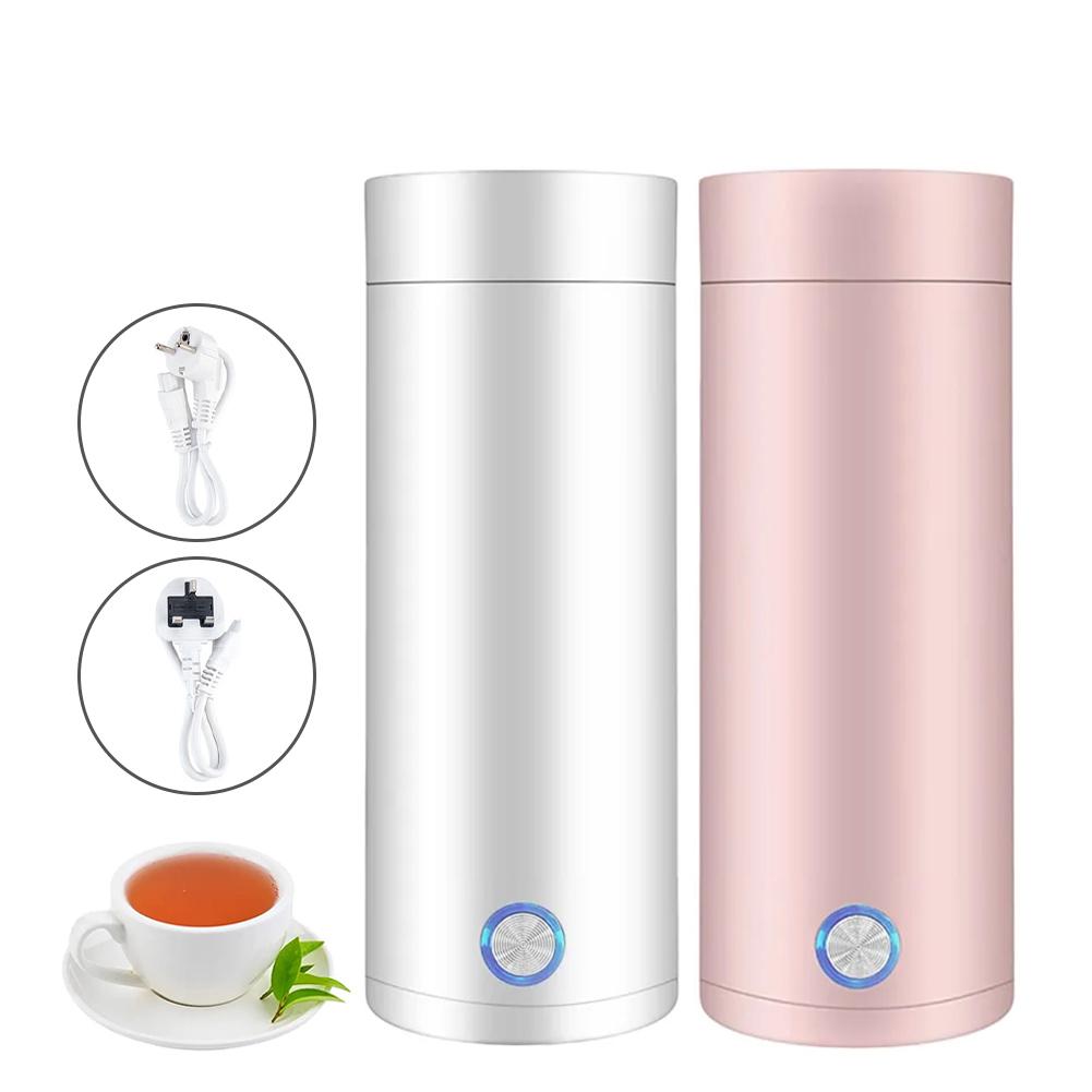 400ML Tragbarer Elektrischer Wasserkocher Tasse 220V Edelstahl Vakuumisolierte Tasse Zuhause Reisen Kochende Wasser Tasse Intelligente Heiztasse