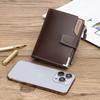 Men Wallets PU Leather Zipper Short Luxury Coin Pocket Card Holder Male Wallet Clutch Photo Holder Man Purses Wallet