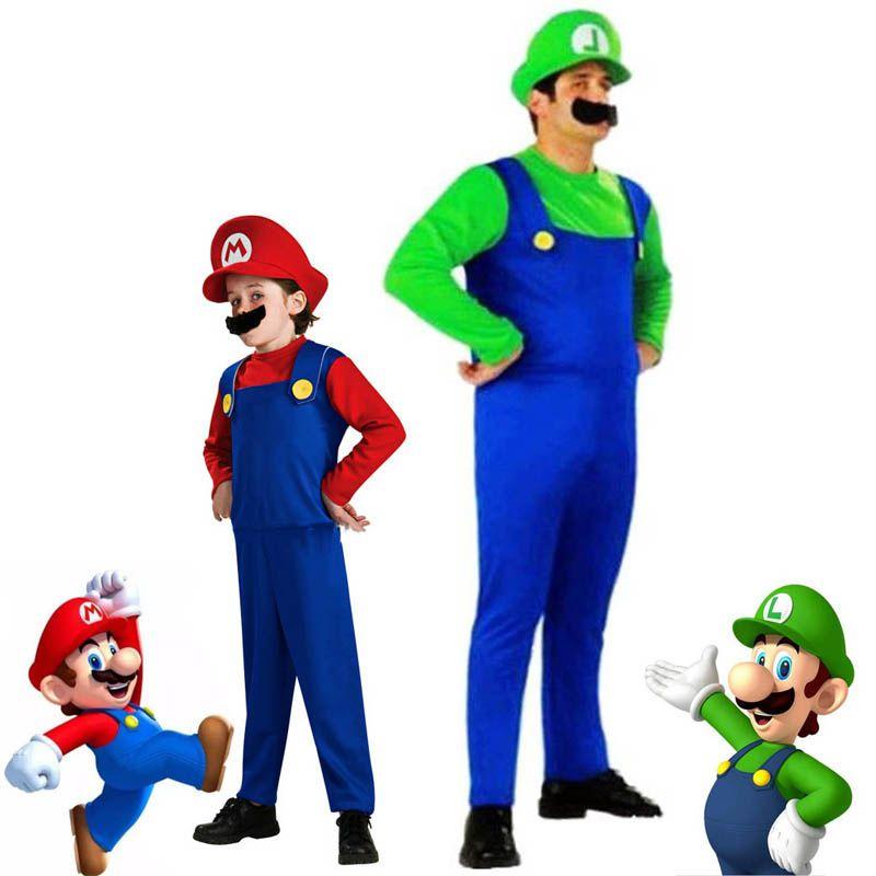 Super Mario Bros Luigi Costume For Kids And Adults Breathable Full Body Cosplay Dress With Exquisite Workmanship