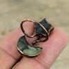 Labradorite Ring Electroformed Copper Ring Handmade Gemstone Jewelry Adjustable Ring Moon & Star Ring Beautiful Copper Jewelry Gifts For Him