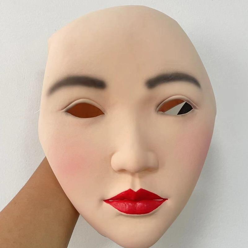 Hot Sale Half Face Beauty Latex Mask Halloween Party Cosplay Accessory for Women