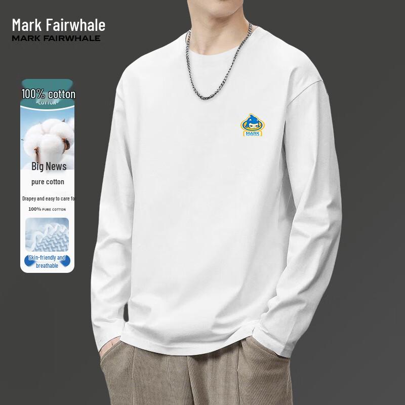 Mark Fairwhale Men's Loose Fit Cotton Long Sleeve T-Shirt