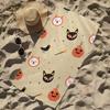 Halloween Cartoon Geister Kürbisse Fledermäuse Strandtuch Badetücher Mikrofaser Schnelltrocknend Sandfrei Strand Yoga Spa Fitnessstudio Pool