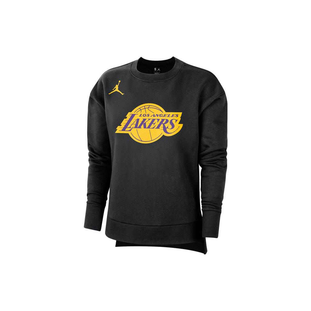 Jordan Los Angeles Lakers Letter Print Crew Neck Sweatshirt Women Tops Black DR2519-010