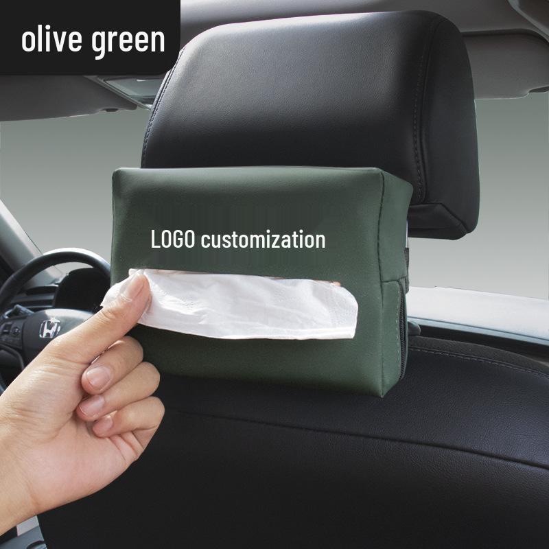 Volvo Leather Car Tissue Box & Seat Back Bag