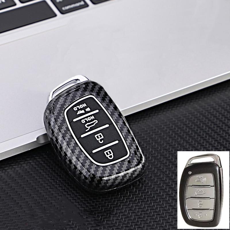 3 4 Button Abs Car Smart Key Case Cover For Hyundai Tucson Santa Fe Rena Sonata Elantra Creta Ix35 Ix45 I10 I30 I40 Accessories