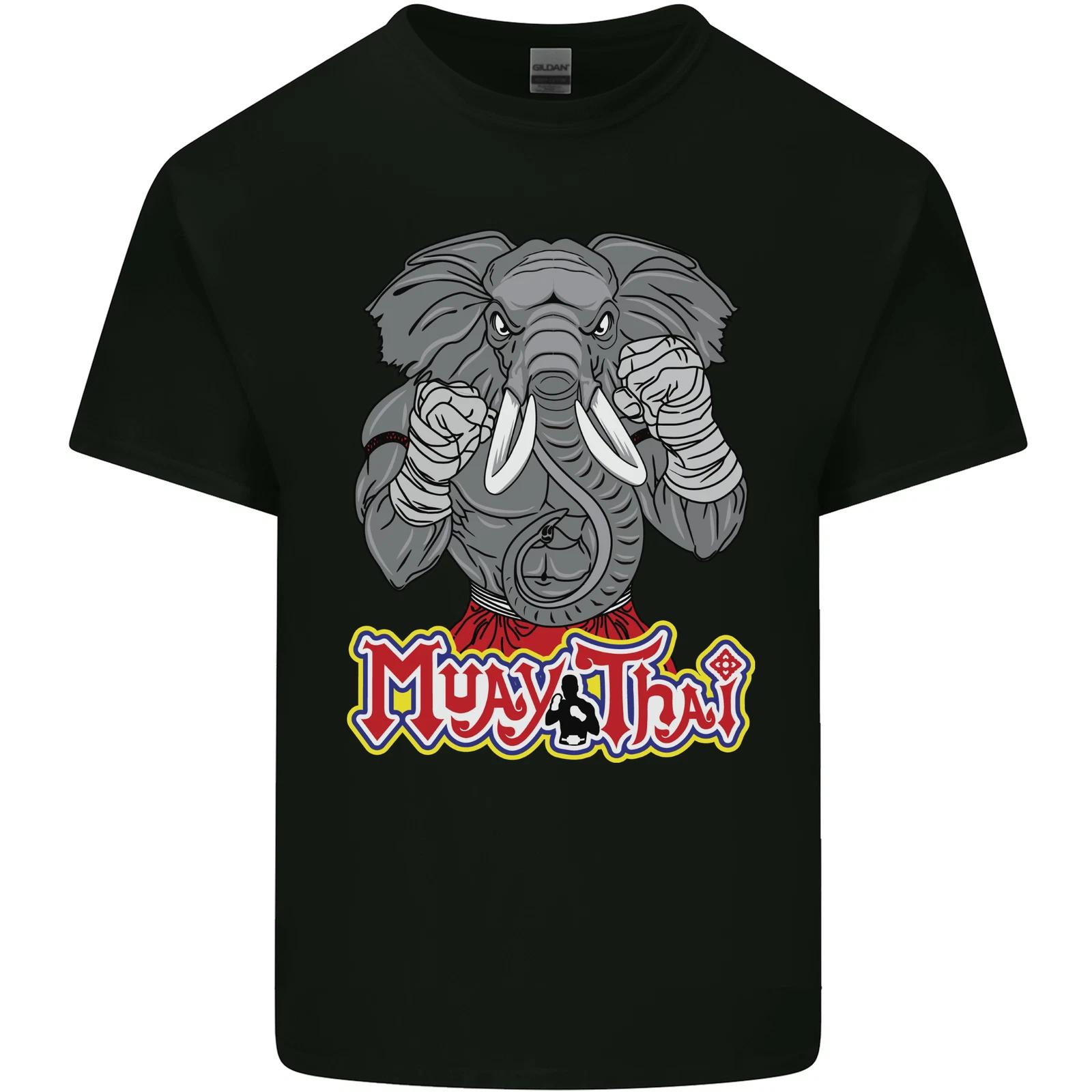 Muay Thai Elephant Contact Martial Arts MMA Kids T-Shirt Childrens 2XL