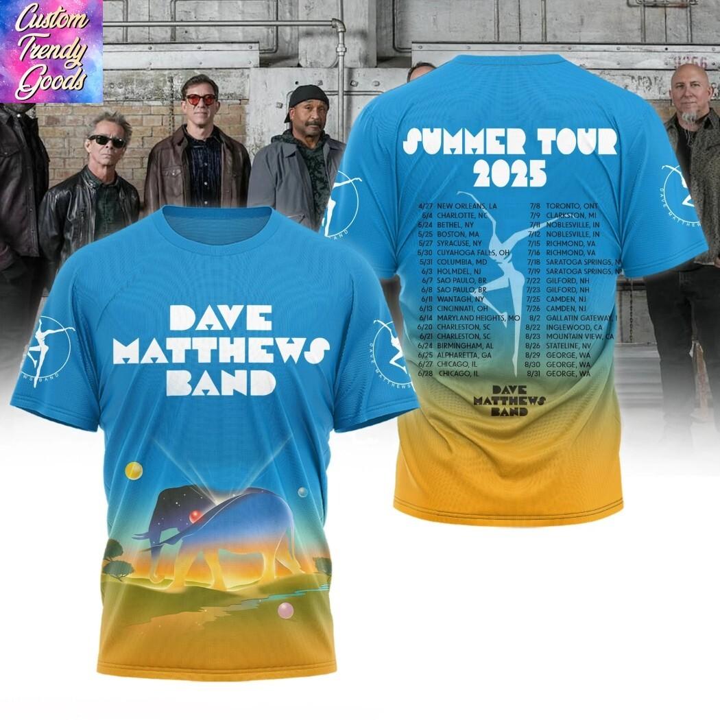 Dave Matthews Band Summer Tour 2026 3D T-Shirt A391 XL
