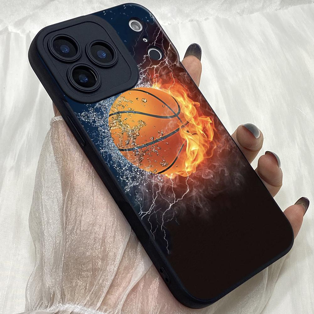 M428 Basketball Design Angel Eyes Soft Phone Case for iPhone Samsung Galaxy Xiaomi Rdemi Huawei Honor Infinix Realme OPPO Vivo All Model TPU Case