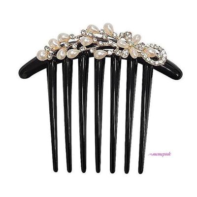 Hairpin, Mother of the Bride, Pearl Comb Pin, Cubic Updo Hairpin, Hanbok Decoration, Accessory, Jewelry, Hair, Hairpin Qrs143