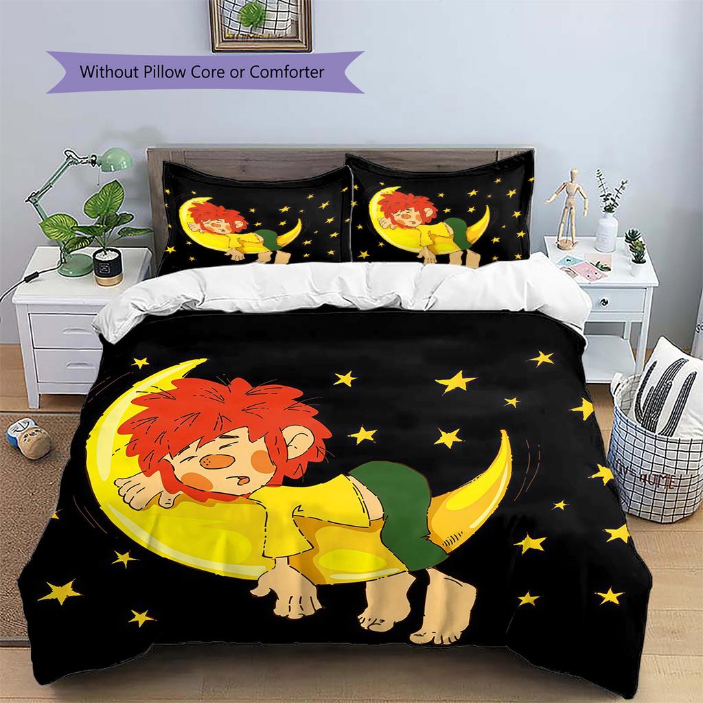Pumuckl Pattern Bedding Quilt Set Home Decoration Gift (1 * duvet cover + 2 * pillowcase without core)