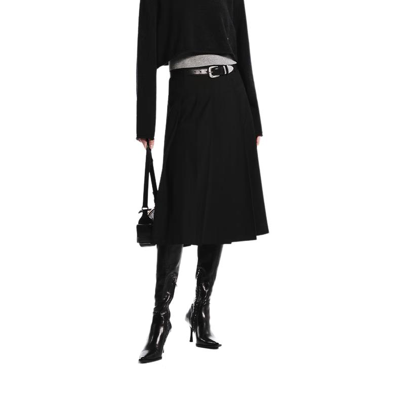 

MO&Co. UPF40+ Sun Protection Cool Touch A-Line Skirt with Belt S