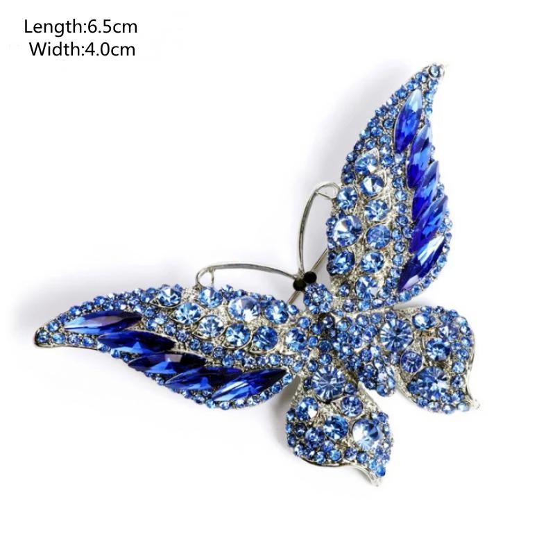Duża broszka w kształcie kwiatu dla kobiet Luksusowa broszka w kolorze srebrnym z kryształami cyrkonowymi Modne akcesoria ślubne