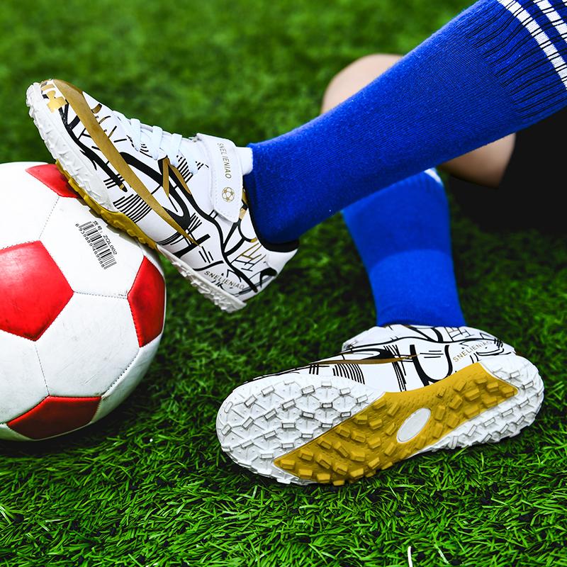 30-37 Cheap Kids Soccer Shoes Short Nails TF Long Nails Velcro AG Artificial Turf Training Youth Soccer Shoes