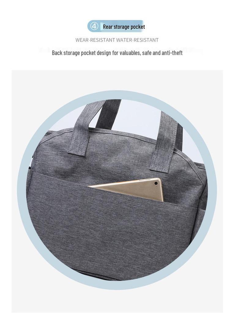 Mom & Baby Lightweight Tote: Single Shoulder Mummy Bag with Inner Divider for Travel & Commute