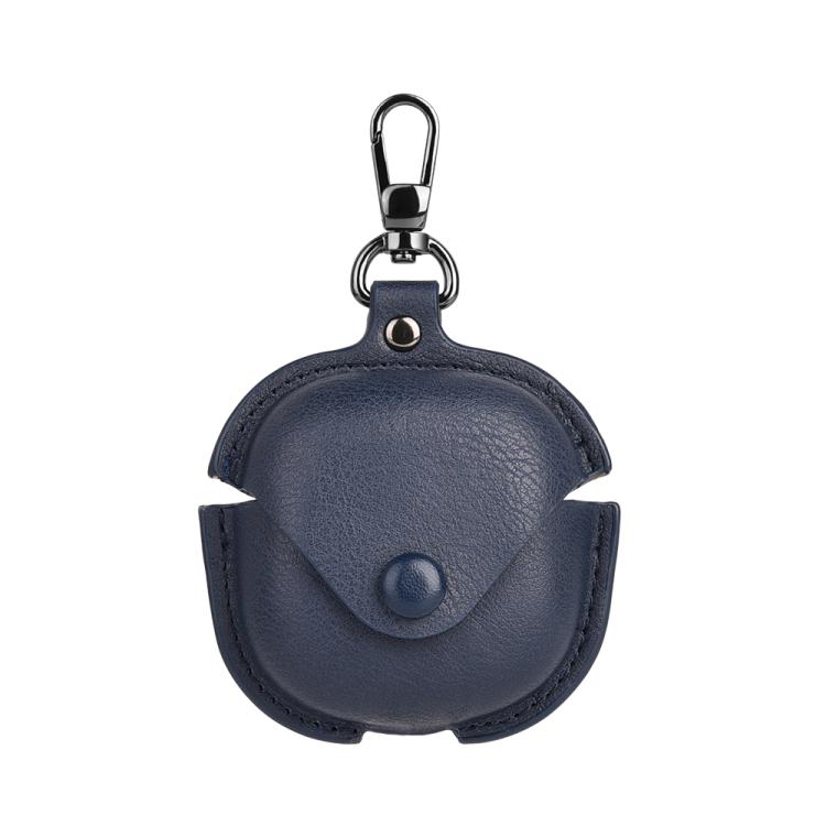 Business Leather Earphone Case For Samsung Galaxy Buds4 / 4 Pro, PU Leather Shockproof Protective Cover with Hook
