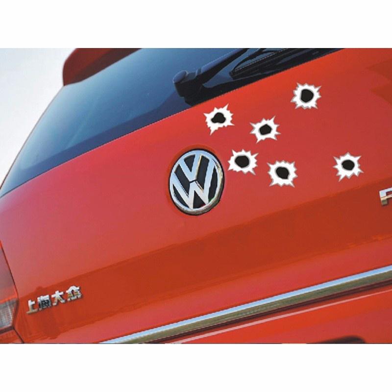2x Realistic Bullet Holes Vinyl Sticker Decal Car Truck Auto - Foto 11